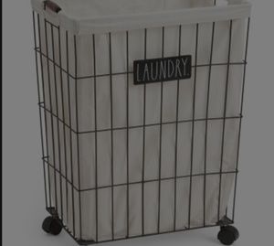 Rae dunn laundry basket nwt